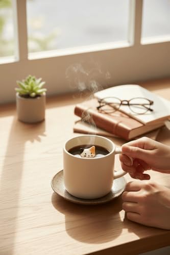 Mithra Life Kedi Figürlü 250 ml Seramik Çay Kahve Kupası MIT1270 - Görsel 4