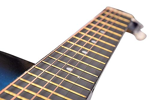 Image of JUAREZ Engineered Wood Acoustic Guitar, 38 Inch Cutaway, JRZ38C /TBLSNA TRANSPARENT BLUE SUNBURST
