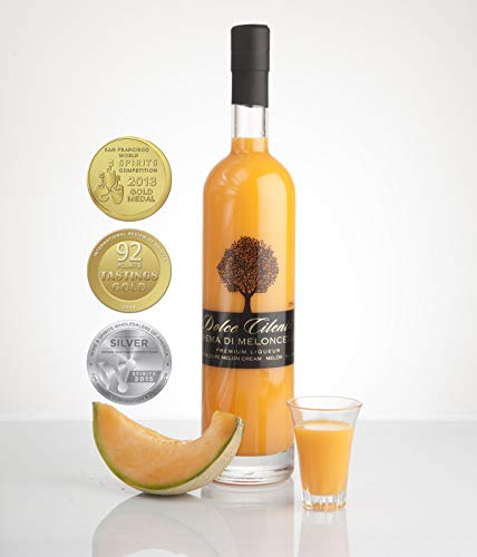 Crema de Meloncello Licor 700ml - Dolce Cilento Licor de Crema de Melón Italiano (3 Medallas)