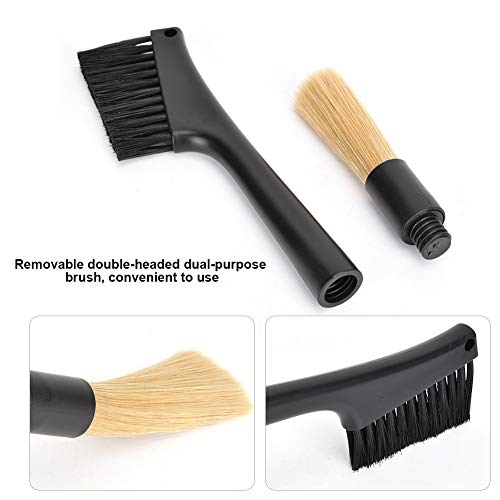 Grinder Cleaning Brush Coffee Milk Powder Brushes Soft Nylon Hair Removable Double-head Grinder Machine Cleaning Dusting Brush for Coffee Shop Bar Utensils Accessories