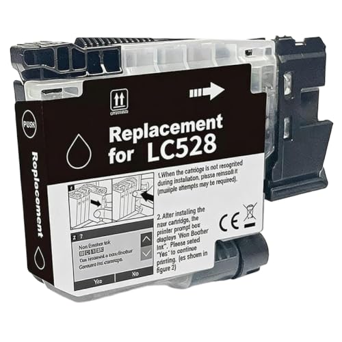 Cartouche d'encre compatible LC528 K noire pour MFC-J6960DW