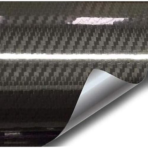 VVIVID Epoxy High Gloss Carbon Vinyl Automotive Wrap Film DIY Easy to Install No Mess (72” x 5ft, Black)