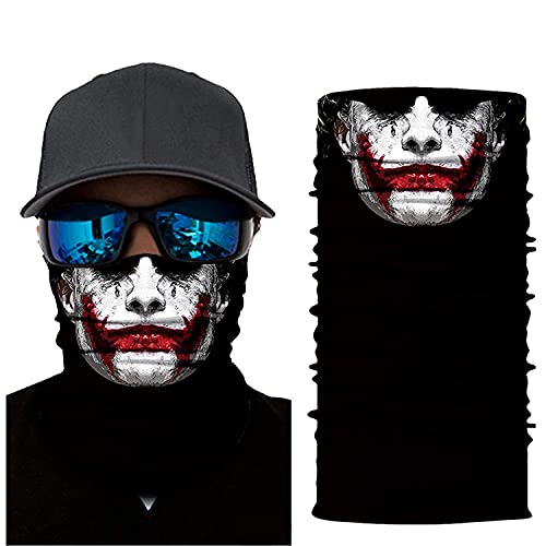 WELLXUNK Elastische Halstuch, 3D Face Shield Bandana, Multifunktionstuch Bandanas, Atmungsaktiv Gesichtsmaske Kopftuch, Hunting, Yard Work, Running, Motorcycling, UV Protection Cover