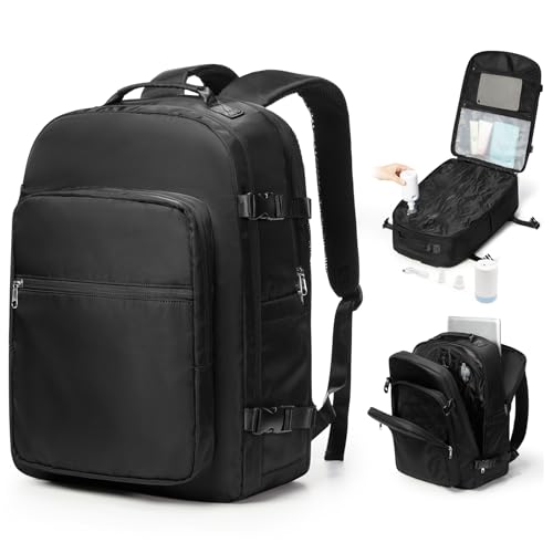 bergsalz Vacuum Backpack Travel Bag Ryanair Cabin Bags 40x30x20 Ryanair Underseat 40x30x20 Cabin Bag Vacuum Carry On Travel Backpack For Women Men With Pump Black