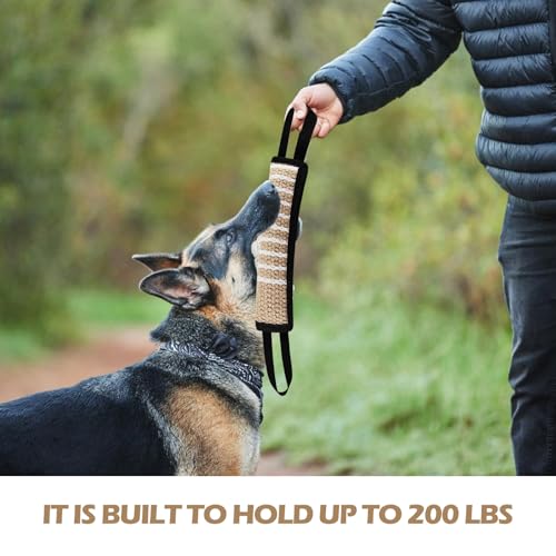 Beisswurst Für Hunde, 2 Stück 30cm Jute Beisswurst, Beißwursts Hunde Mit 2 Griff, Sehr Robustes Hundes Beisswursts, Hundes Training Zubehör, Zerrspielzeug Hund Zum Training Zerrspielzeug (Schwarz)