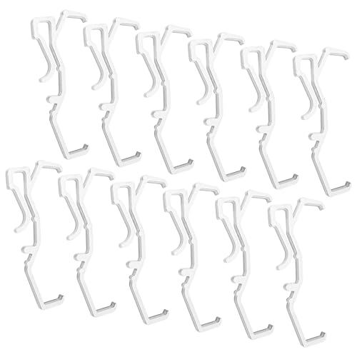 12 Pack 2.5 Inch Valance Clips for Blinds Clear Horizontal Blind Hidden Valance Clips Compatible with Hunter Douglas Wood Mates for Faux Wood & Metal Treatments
