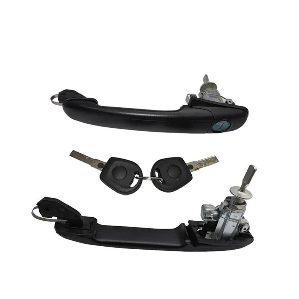 Wsx5fc 2 Piece Exterior Door Handles 6K0837205 6K0837206 Front Left Right Door Handle With Lock Barrel For Galaxy 1995-2006 33Mm Pin Length