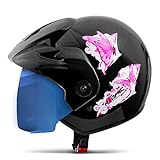 Capacete Aberto Atomic For Girls 56 Viseira Iridium Preto