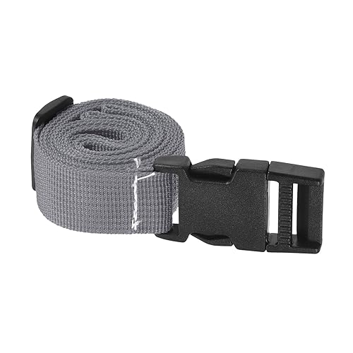 Image of M METERXITY 1 Pack Luggage Straps- Travel Baggage Accessory Adjustable Suitcase Belt with Quick Release Buckle, Apply to Travel (1.5 Meters, Gray)