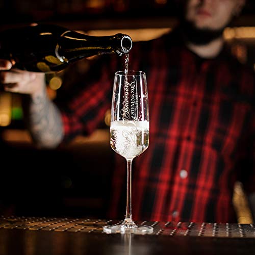 Set Of 2, Personalized Champagne Flutes - Toasting Glasses For Couples W/ Last Name And Date, Custom Engraved Champagne Glass - #S17 #TOP3