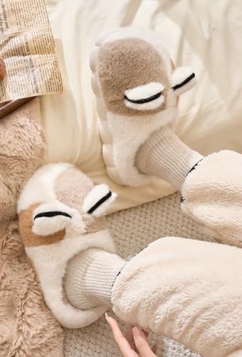Cat Slippers for Women Men Thick Warm Fluffy Slides Plush Memory Foam Cozy Indoor Outdoor Animal Slipper 20254