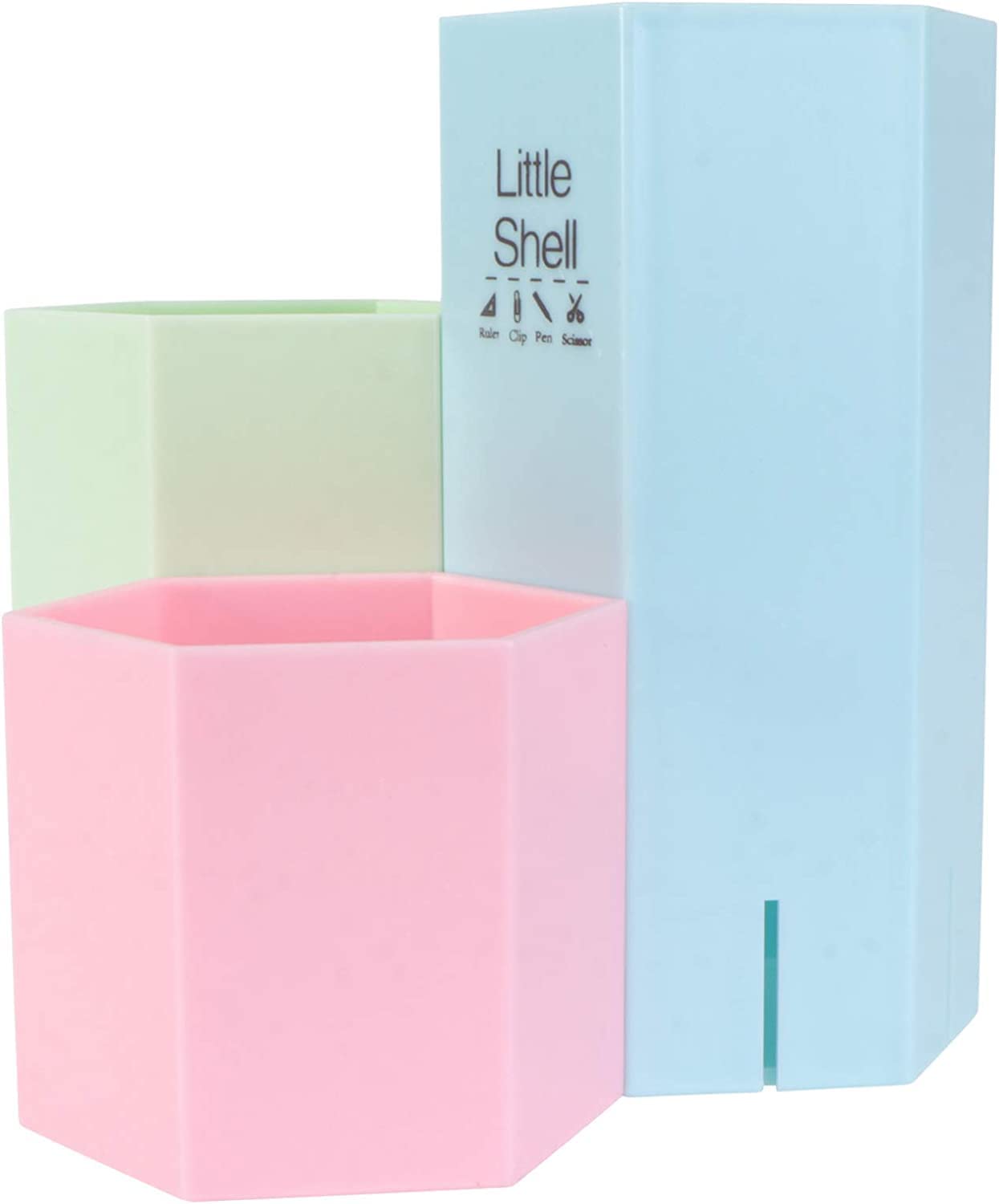 Porte-stylo Pot à crayons Articles de papeterie Organisateur de rangement Conteneur de bureau Décoration de bureau Porte-pinceaux de maquillage Porte-crayons hexagonaux Porte-stylos Cosmétiques Brosse