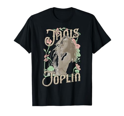 Photo de Janis Joplin Floral Frame T-Shirt