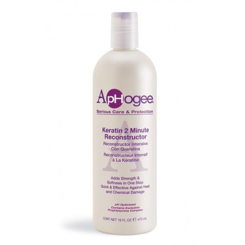 Aphogee Intensive Two Minute Keratin Reconstructor Restores Softness & Elasticity & Repairs Damaged Hair 16Oz/473Ml by Aphogee