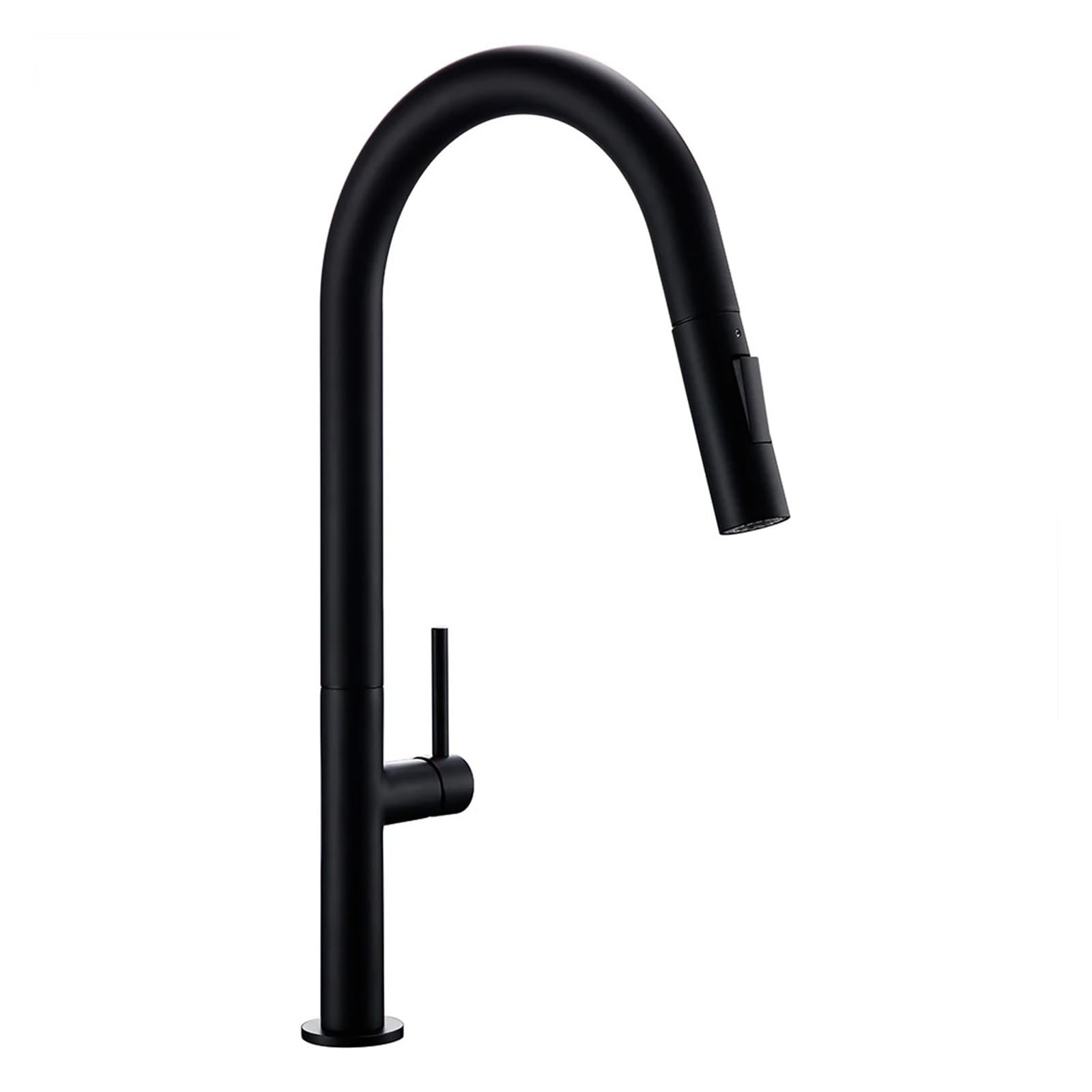 Grifo de cocina extraíble negro con giro de 360 grados para fregadero