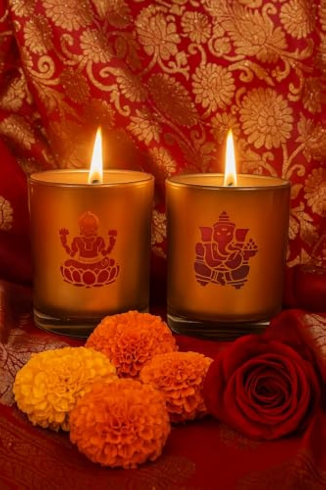 Ganesh Lakshmi Divine Set Premium Pooja Candles, Gift Set