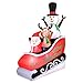 Occasions AIRFLOWZ Inflatable Santa Sleigh Ride 8FT, 8 ft Tall, Red
