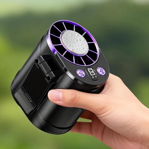 Ventilador de cintura con fuerte flujo de aire portátil y carga USB de velocidad ajustable 5