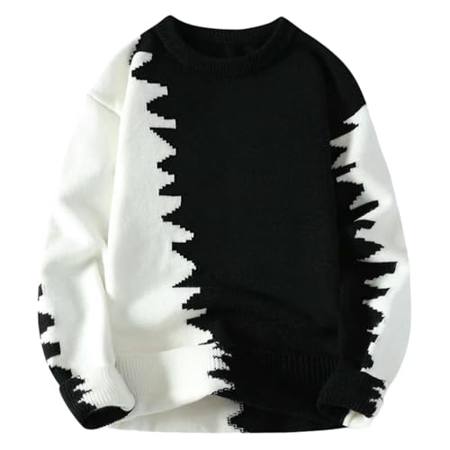 Pull en tricot protecteur contre le froid hivernal à col rond homme