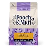 Pooch & Mutt - Skin & Coat Complete Dry Dog Food Grain Free (Regular Sized Kibble), for Dry and Itchy Skin, Herring and Linseed, 2kg (packaging may vary)