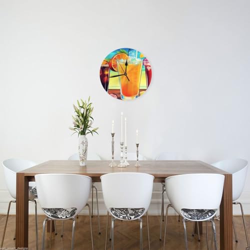 Horloge murale moderne analogique aux finitions minimalistes Happy Hour