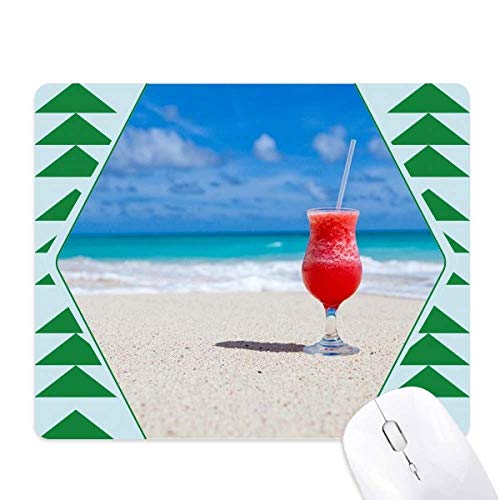 Tapis de souris pastèque vert pin ocean sand beach en caoutchouc durable