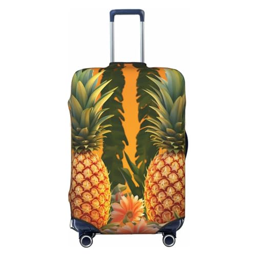 Housse de bagage ananas Noir XL | Protection élastique valise 45-81 cm