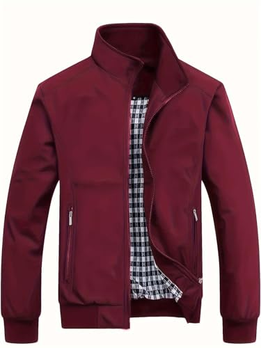 Veste à fermeture éclair tendance homme col montant textile respirant et coupe-vent