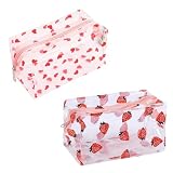SWYZOR 2 Pcs Neceser de Aseo Transparente, Bolsas Portátil de Maquillaje, Neceser Mujer, Impermeable, Playa Impermeable Organizador para Viaje Mujeres, Bolsa Avion