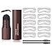 Produktbild Augenbrauenstempel, Augenbrauenschablone, wiederverwendbares One Step Brow Powder Stencils Kit, Make Up Set für Frauen und Anfänger, natürlich aussehend, wasserdicht (Dunkelbraun)