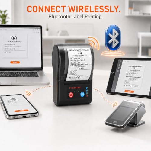 Image of Thermal Label Printer for Business Office Home | Inkless Thermal | Mobile, Desktop Compatible (TagLite)