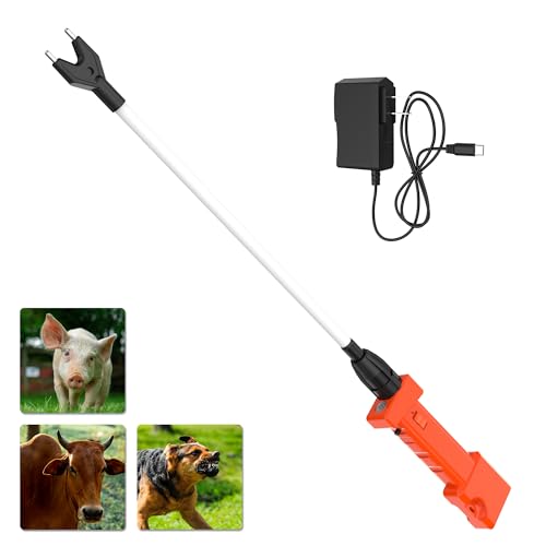Cattle Prod Rechargeable with Led Light 34 inch Waterproof Lightweight Cattle Prod for Dogs Cow Livestock etc