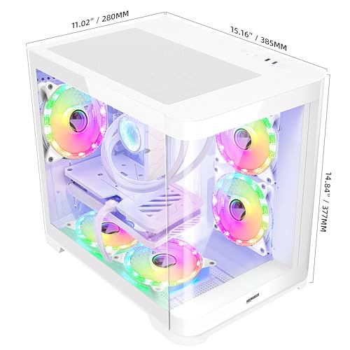 Image of Openview AI-Optimized Gaming PC AMD Ryzen 7 9700X 8-Core 3.8GHz, 32GB DDR5 RAM, 2TB (1TB PCIe + 1TB SATA) SSD, WiFi & Bluetooth, 850W PSU,Liquid Cooler,Windows 11-RGB Prebuilt Computer-White