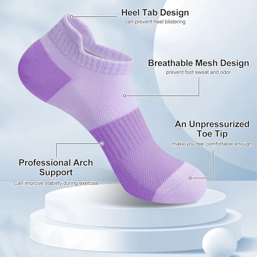 6 Pairs Ankle Socks for Women - Lightweight Low Cut No Show Casual Cotton Socks Breathable2