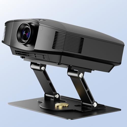 UYI Projector Stand - 35 Lbs Load Capacity Projector Mount, 360° Rotatable & Foldable Projector Stand Table, 180° Adjustable, Carbon Steel Construction, Compatible with Most Projectors (Gray-35Lbs)