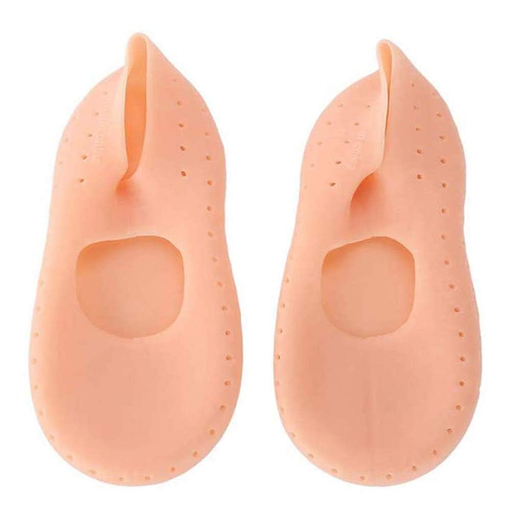 MUMOO BEARMUMOO BEAR Silicone Foot Socks Gel Moisturizing Socks Gel Spa Socks for Foot Care Treatment Protective Heel Anti-crack Repairing and Softening Dry Cracked Feet Skins (S)