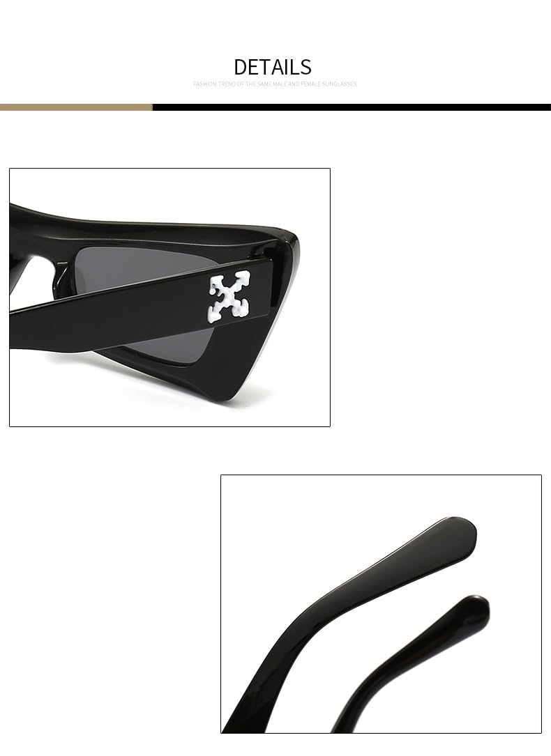 AUGEN Moderne Unisex Kunststoff Sonnenbrille Schmetterling UV 400 Geschützt Medium Size (186)