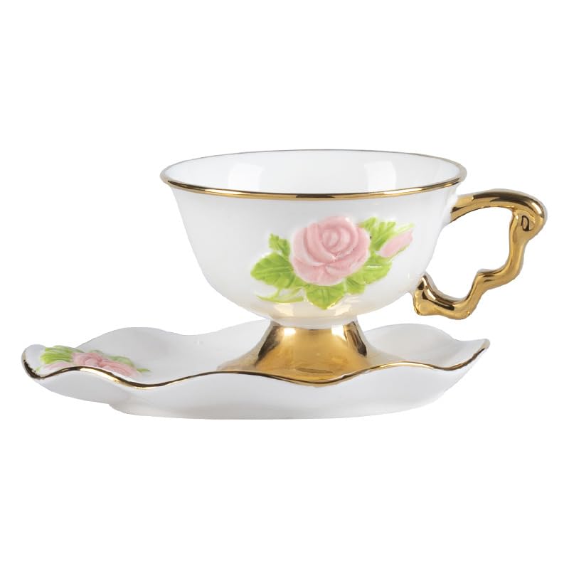 Lot de 6 tasses à café et assiettes vaisselle céramique maison salon