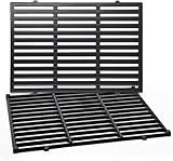 【Abmessung】44,5 x 30cm für jeden Rost, 44,5 cm x 60 cm für zwei Einheiten; 【Material】 Gusseisen-Grillrost,2 Stück. Bitte überprüfen Sie Ihre Originalteilgröße vor der Bestellung und vergleichen Sie sie mit dem Ersatzteil, um eine perfekte Passform zu gewährleisten.
