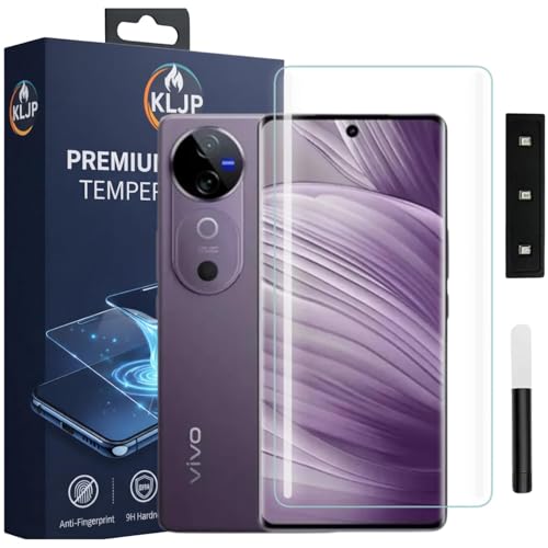 Image of Advanced HD+ UV Tempered Glass Screen Protector For Vivo V40e (Pack of 1) Full Adhesive UV Curved Screen Protector Case Friendly HD Clarity with installation kit