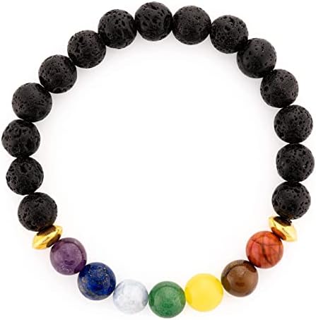 AUTHENTIC VIBE Chakra Bracelet  Reiki Chakra Bracelet for Men and Women Spiritual Bracelet with 7 Gemstones  Beautiful and Colourful Design  Yoga Crystal Natural Stone Jewellery