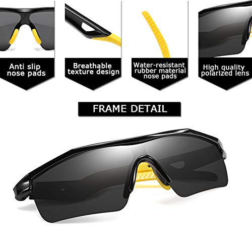 Image of FEISEDY Kids Polarized Sports Sunglasses, TR90 UV400 Baseball Cycling