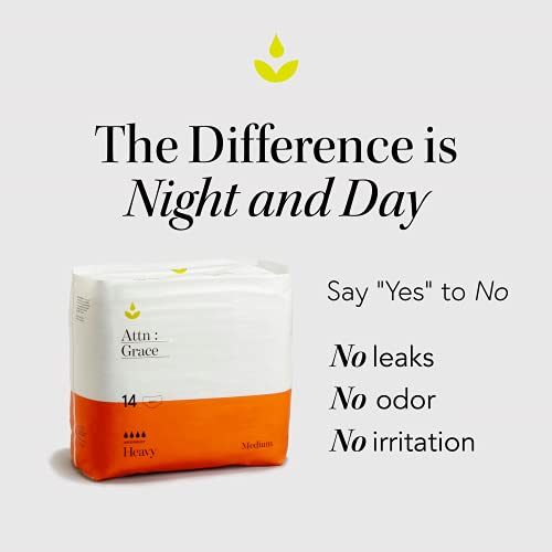 Attn: Grace Moderate Incontinence Pads (28-Pack) & Ultimate Incontinence Briefs For Women (14-Pack-Medium) - Sensitive Skin Protection For Bladder Leaks Or Postpartum / Comfortable / Odor Control #TOP6