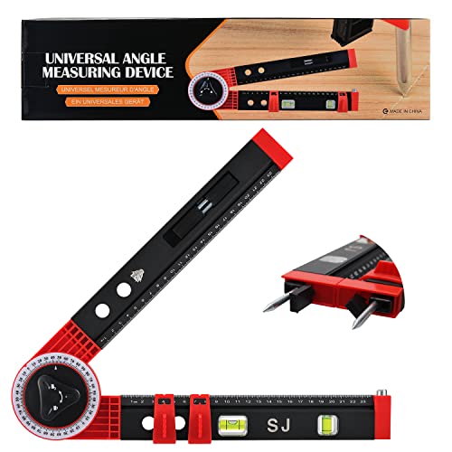 Miter Saw Protractor 14 Inch Multifunction Angle Finder Gift For Mens Husband Boyfriend Dad Angle Measuring Tool Idea Home Useful Gadget For Carpenters, Plumbers And All Building Trades #TOP10