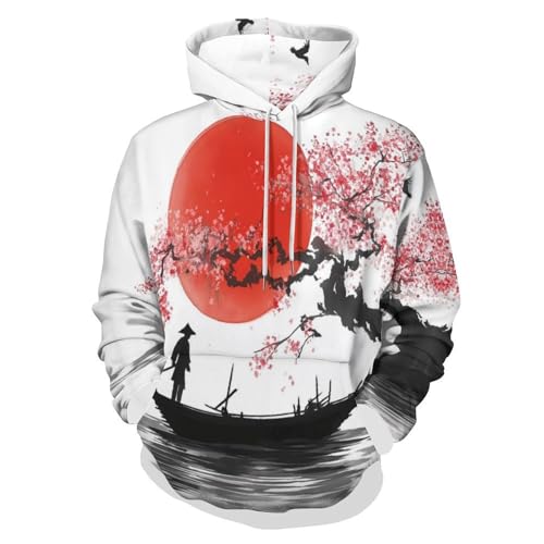 Sweat à capuche chaud unisexe rouge pour affronter la fraîcheur