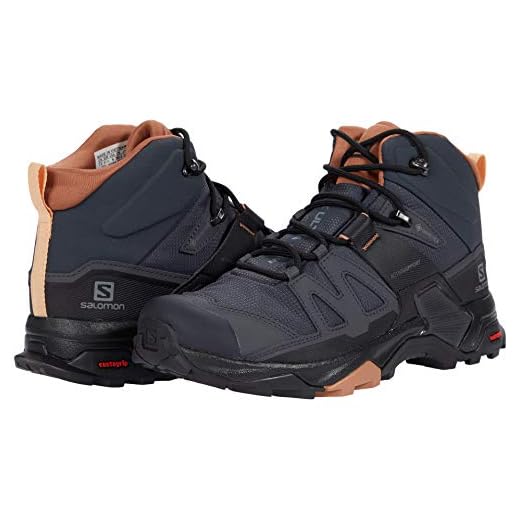 Salomon L413868006 X Ultra 4 Mid Wide GTX W Ebony/Moc 6 Women's