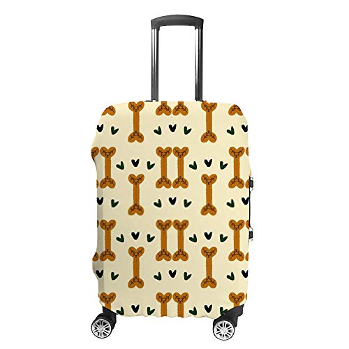 Housse de transport pour valise motif os de chien mignon taille L