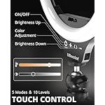 UBeesize-10-Selfie-Ring-Light-with-Tripod-Stand-Cell-Phone-Holder-Dimmable-Desktop-LED-Circle-Light-for-Live-StreamingMakeupYouTubeTIK-Tok-Compatible-with-iOS-and-Android-Phones-Black UBeesize 10" Selfie Ring Light with Tripod Stand & Cell Phone Holder, Dimmable Desktop LED Circle Light for Live Streaming/Makeup/YouTube/TIK Tok, Compatible with iOS and Android Phones Black