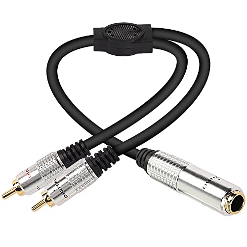 Cavo Splitter RCA YACSEJAO 1 Femmina A 2 Maschi – 32 Cm, Placcato Oro, Per Audio Stereo E Home Theater