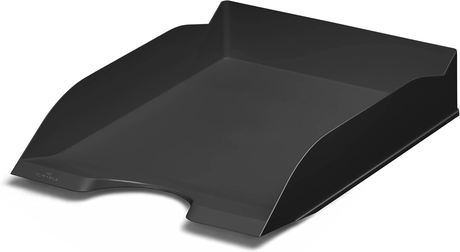 Durable Eco-Friendly Stackable Office Letter Trays - Recycled Plastic & Blue Angel Certified - Filing Trey Desk Organiser for A4 Paper - Black - Pack of 6